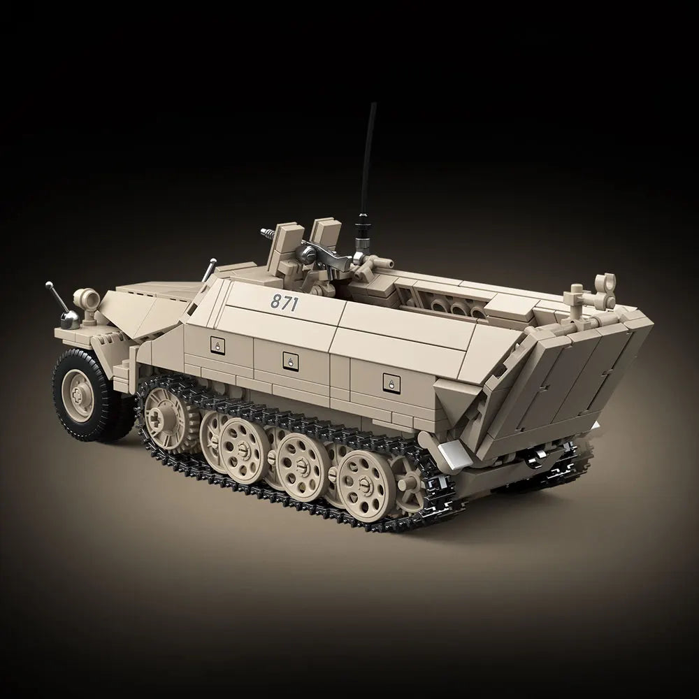 Sd.Kfz. 251 WWII Half-Track Armored Vehicle Building Blocks Model