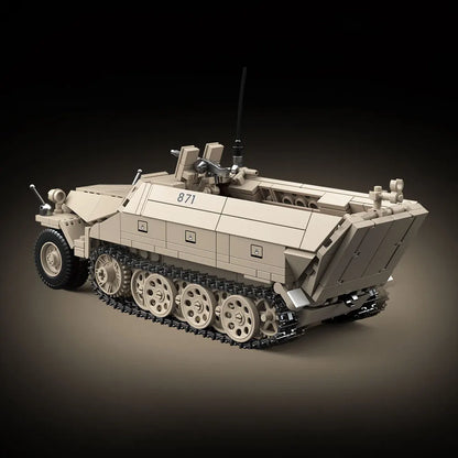 Sd.Kfz. 251 WWII Half-Track Armored Vehicle Building Blocks Model
