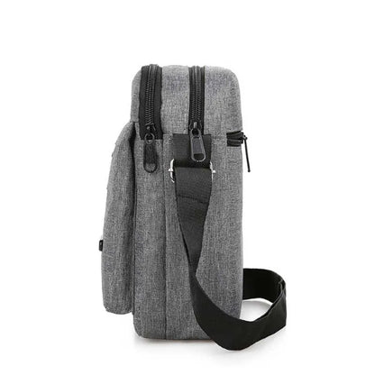Men's Canvas Crossbody Bag – Sport Shoulder Bag for Travel