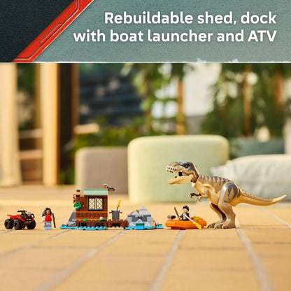 LEGO Jurassic World 76975 T. Rex River Escape – 199-Piece Building Set