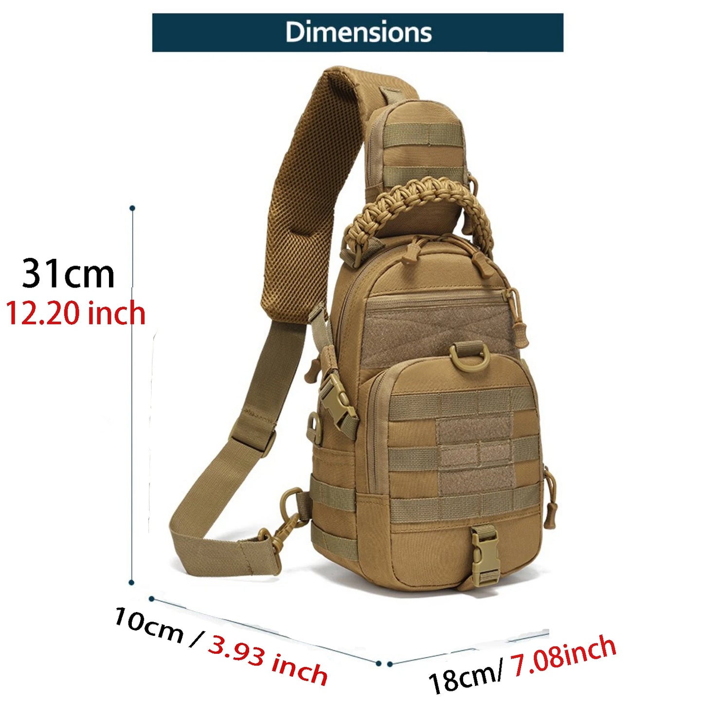 Tactical Sling Bag – Waterproof EDC Crossbody Pack