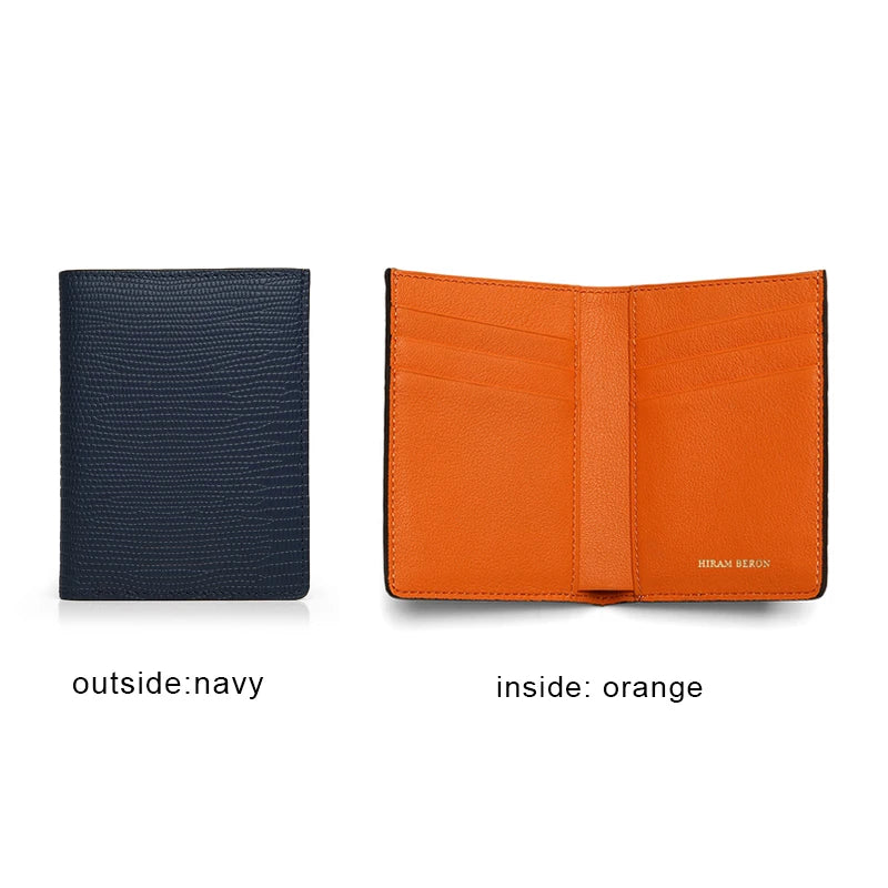 RFID Blocking Leather Wallet for Men, Slim Bifold Card Holder