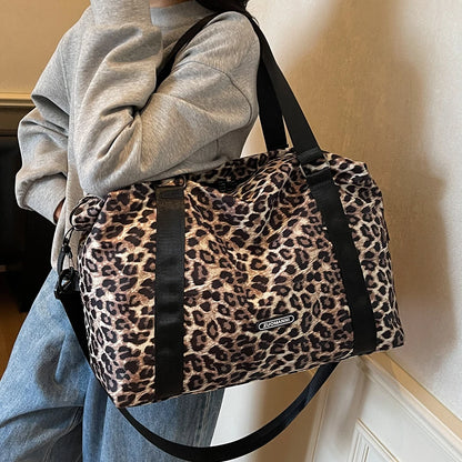 Leopard Print Duffle Bag – Large Gym & Travel Tote