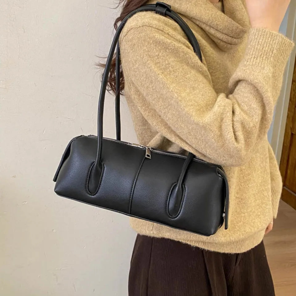 Women's Retro PU Leather Shoulder Bag – Underarm Satchel
