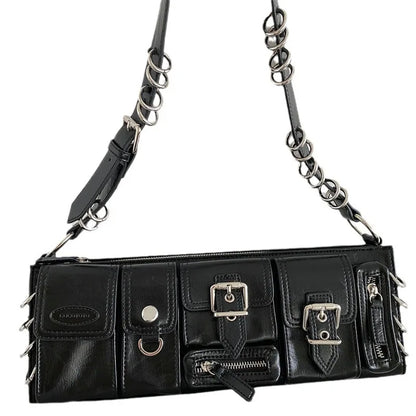 Vintage Handbags Women Half-Moon Leather Hasp Shoulder Crossbody Bag Luxury Designer Ladies Underarm