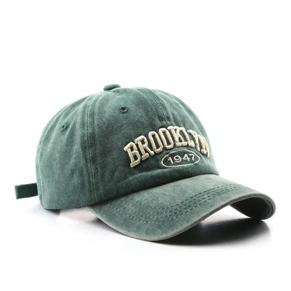 Vintage Washed Baseball Cap – Embroidered Unisex Cotton Hat