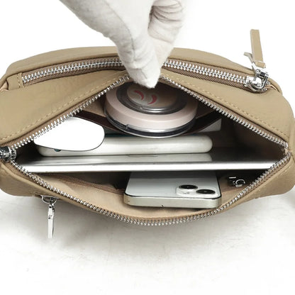 Leather Crossbody Bag – Women's Luxury Soft Shoulder Bag