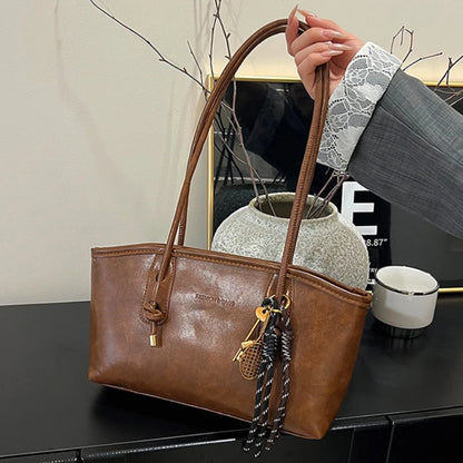PU Leather Women's Shoulder Bag – Large Capacity Crossbody Tote