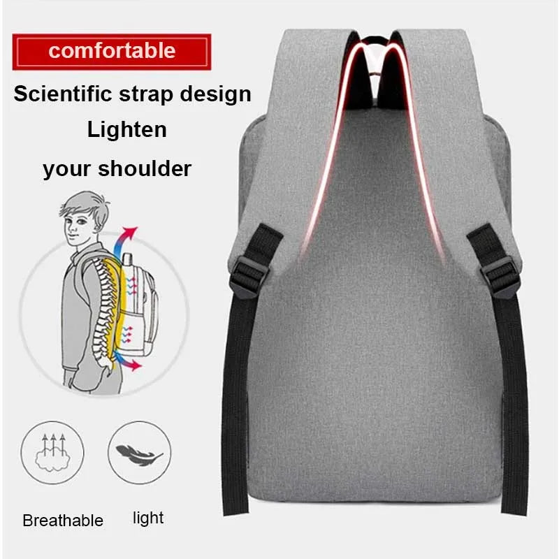 Waterproof Laptop Backpack – 15.6" USB Charging Business Travel Bag