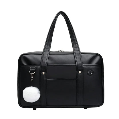 Japanese School Bag PU Leather Tote Handbag Anime Uniform Style