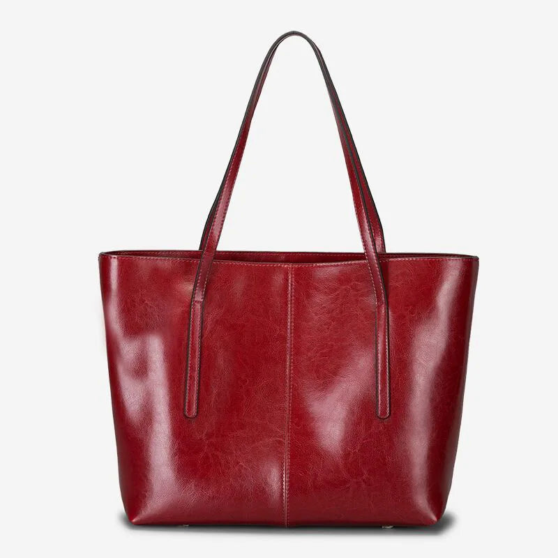 Large Capacity Vintage Leather Tote Bag for Women