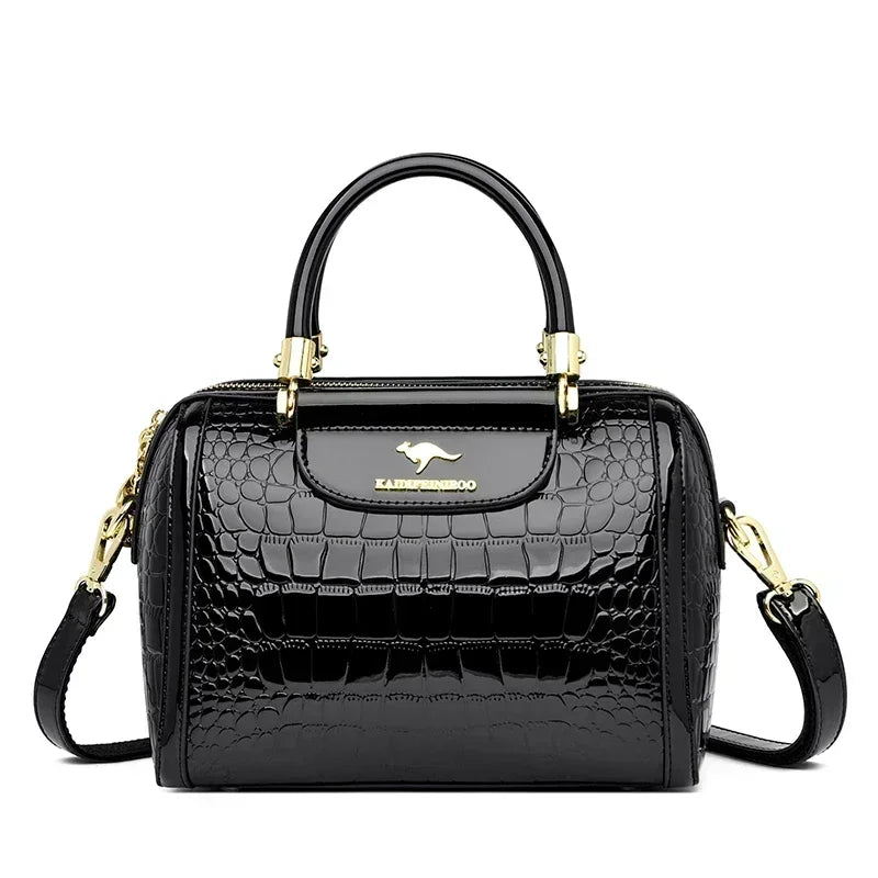 Leather Tote Shoulder Bag for Women – Large Crossbody Handbag