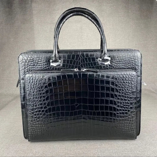 Men's Genuine Crocodile Leather Business Briefcase