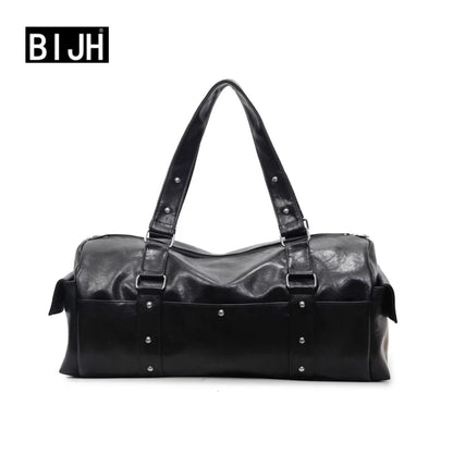Leather Gym Bag – Men's Large Travel Duffel Bag for Outdoor & Sport