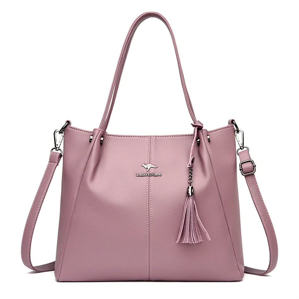 Genuine Leather Handbag – Women's Luxury Shoulder & Crossbody Bag