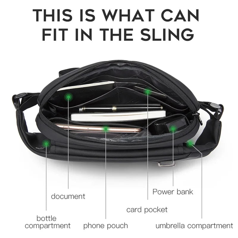 Men's Lightweight Sling Chest Bag – Casual Shoulder Pack