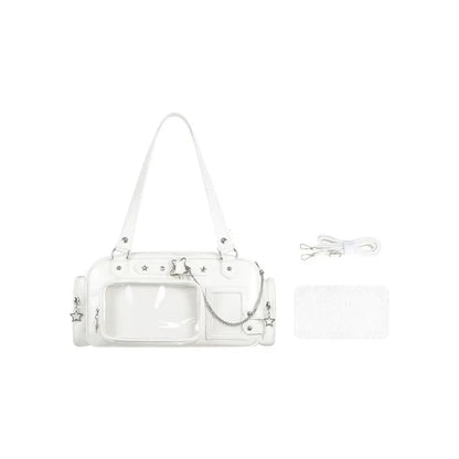 Transparent Ita Bag – Y2K Harajuku Star Chain Crossbody Shoulder Bag