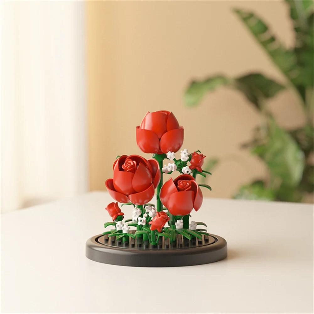 Eternal Flower Micro Building Blocks Bonsai – Home Decor Set