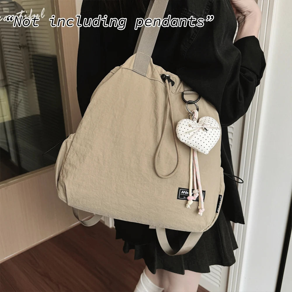 2-in-1 Drawstring Backpack & Crossbody Bag – Lightweight Casual