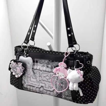 Polka Dot Ita Bag – Japanese Lolita Shoulder Tote