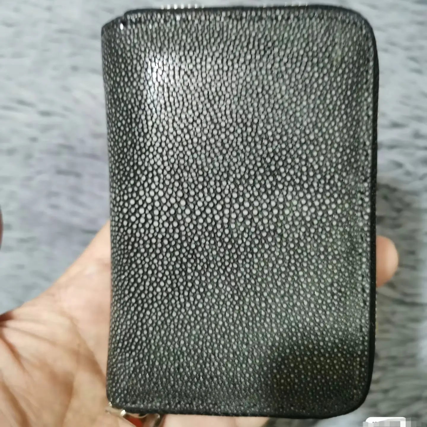 Snake Leather Men's Small Zip Wallet & Coin Purse with Card Holder