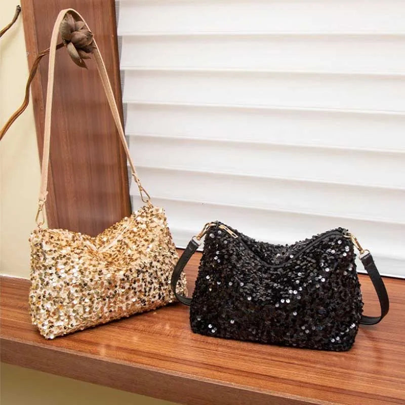 Sequin Shoulder Bag Women's Sparkling Handbag