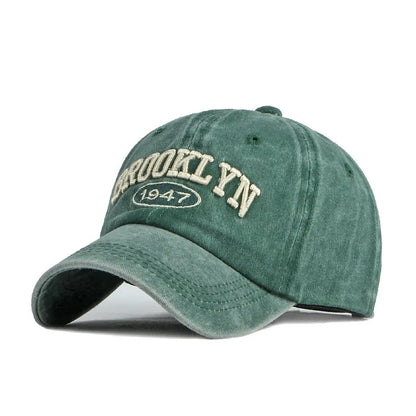 Washed Cotton Dad Hat – Snapback Baseball Cap with Sun Protection