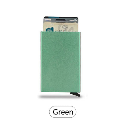 RFID Blocking Aluminum Card Holder with Auto Pop-Up