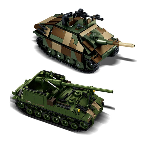 M40 Tank Destroyer Building Blocks Model – Military DIY Brick Set for Kids