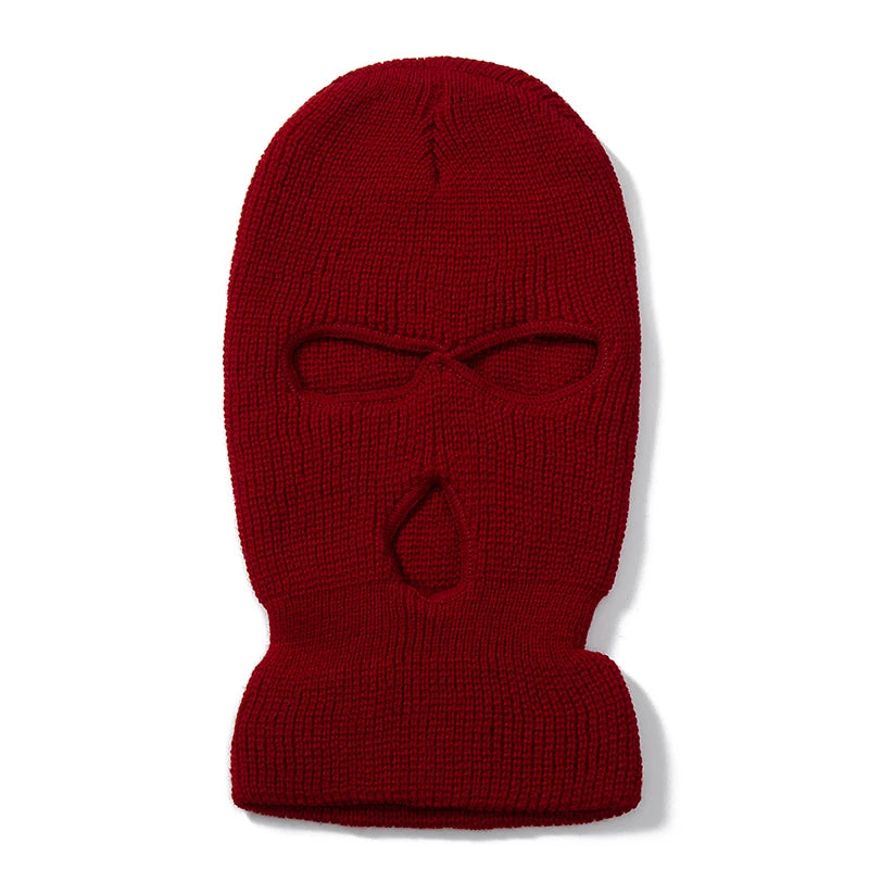 Balaclava Ski Mask 3-Hole Winter Face Cover – Unisex Knit Beanie