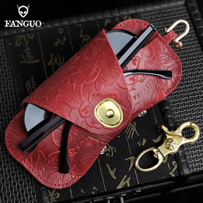 Handmade Genuine Leather Glasses Case – Soft Pouch for Sunglasses & Reading Glasses