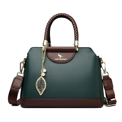 Luxury PU Leather Crossbody Bag for Women – 3-Layer Designer Handbag