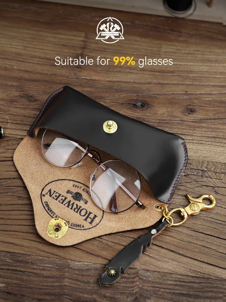 Handmade Genuine Leather Sunglasses Case for Men