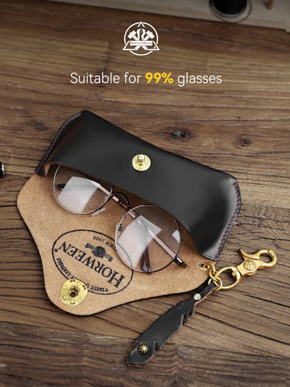 Handmade Genuine Leather Sunglasses Case for Men