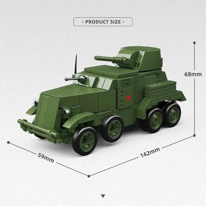 WWI Military Jeep Building Blocks Set – Army Vehicle Model Toy