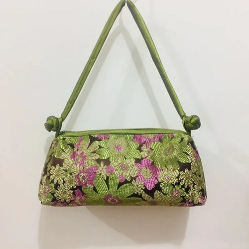 Chinese Silk Embroidery Handbag – Women's Floral Brocade Tote Bag