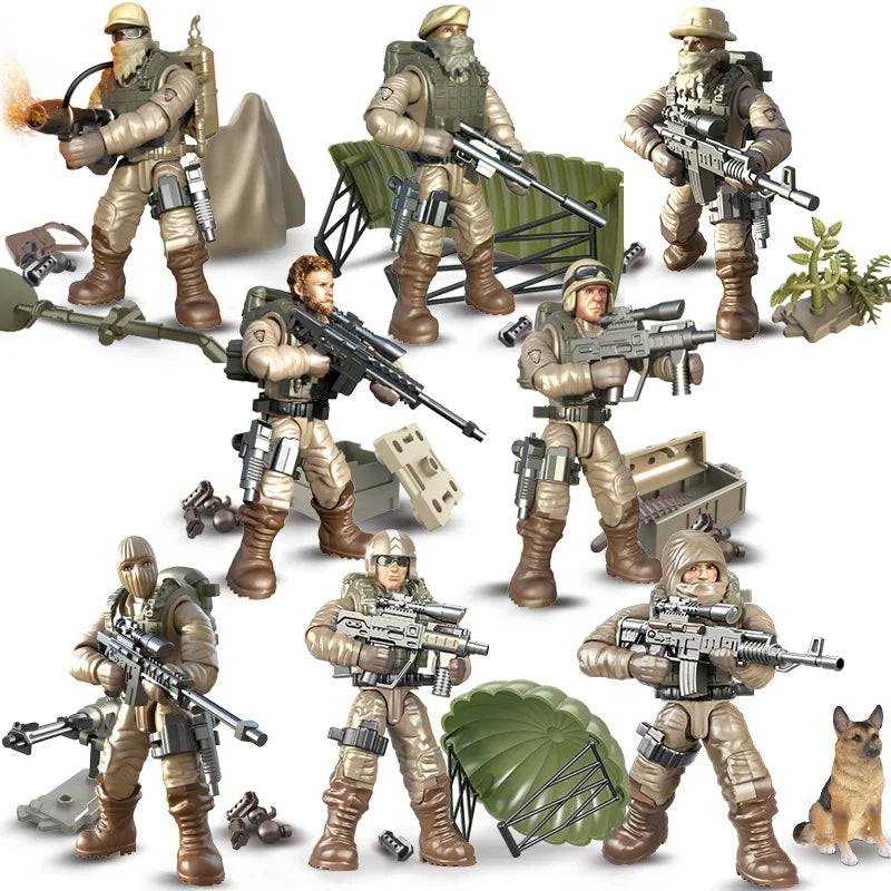 Military Army SWAT Soldier Figures Building Blocks for Kids