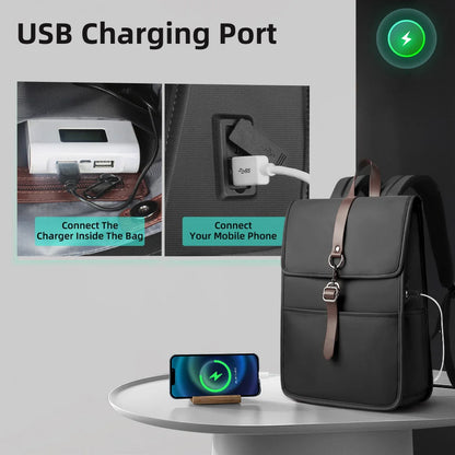 Laptop Backpack Men 15.6 Inch Waterproof USB Business Bag