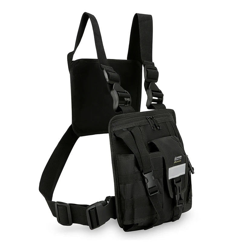 Tactical Chest Bag – Reflective Multi-Pocket Vest Pack