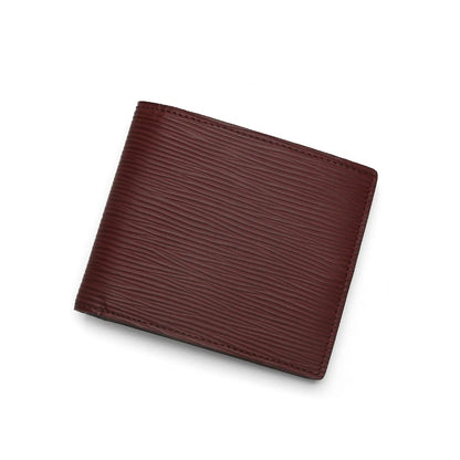 Epi Leather Bifold Wallet for Men – Hiram Beron Custom Name