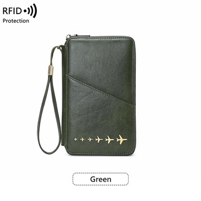 RFID Blocking Family Passport Holder Travel Wallet