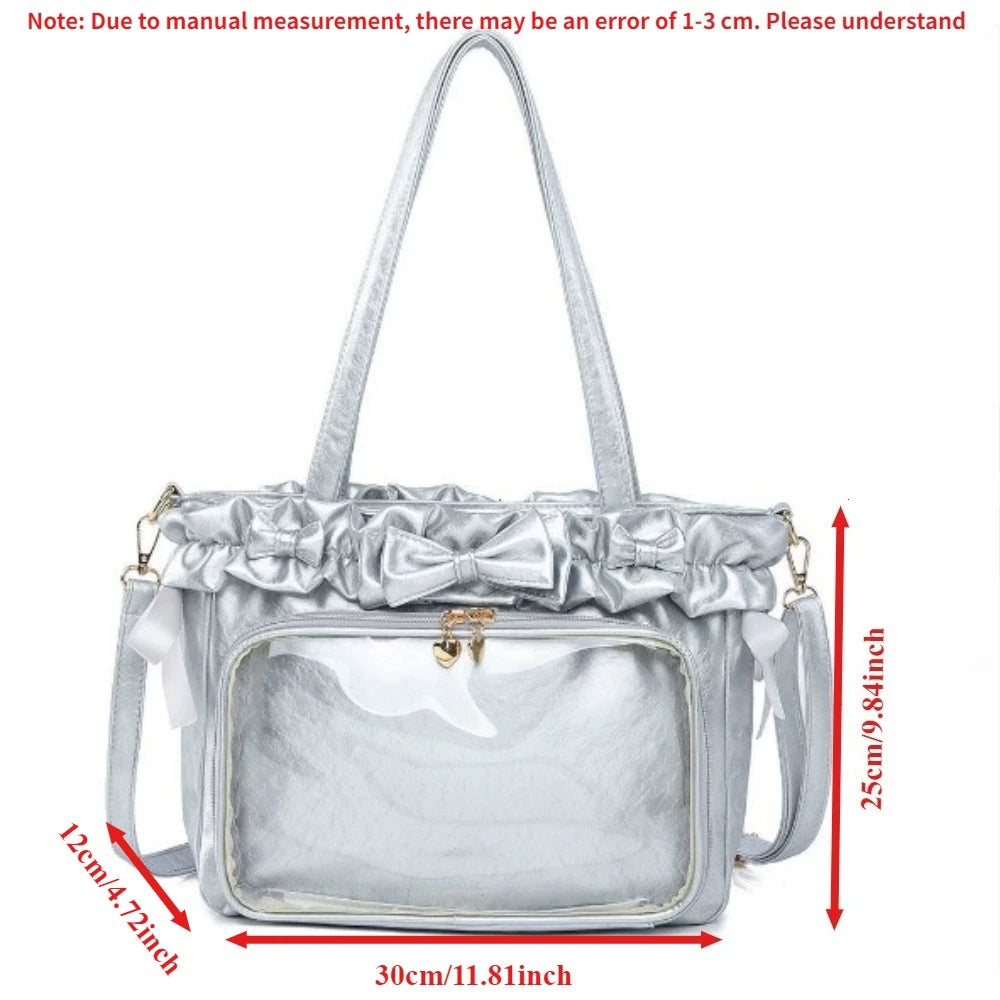 Ita Bag Clear Window Crossbody – Lolita Anime DIY Badge Bag