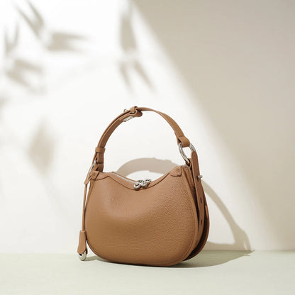 Genuine Leather Underarm Bag – Vintage Hobo Handbag for Women