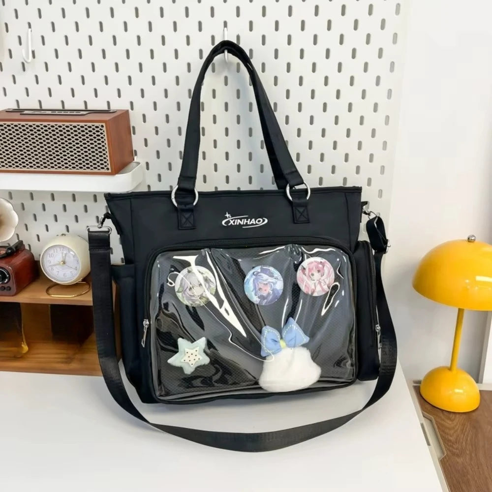 Kawaii Ita Bag Large Capacity Transparent Window Shoulder Bag