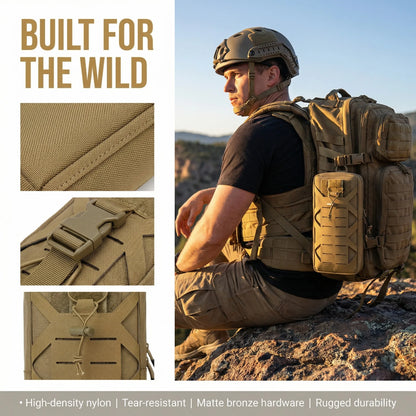 Tactical MOLLE EDC Pouch – 10" Utility Gear Organizer Waist Bag