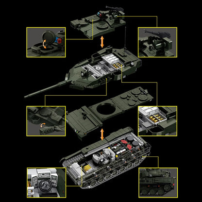 Leopard 2A8 Tank Building Blocks Set – 2300 Pcs MOC Army Model
