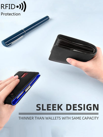 RFID Blocking Slim Front Pocket Wallet for Men – Carbon Fiber