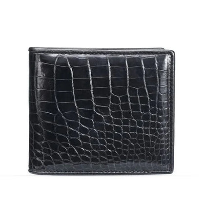 Real Crocodile Leather Bifold Wallet for Men – Luxury
