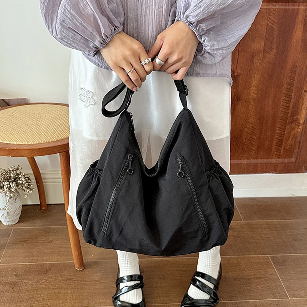 Large Capacity Hobo Shoulder Bag for Women – Multi-Pocket