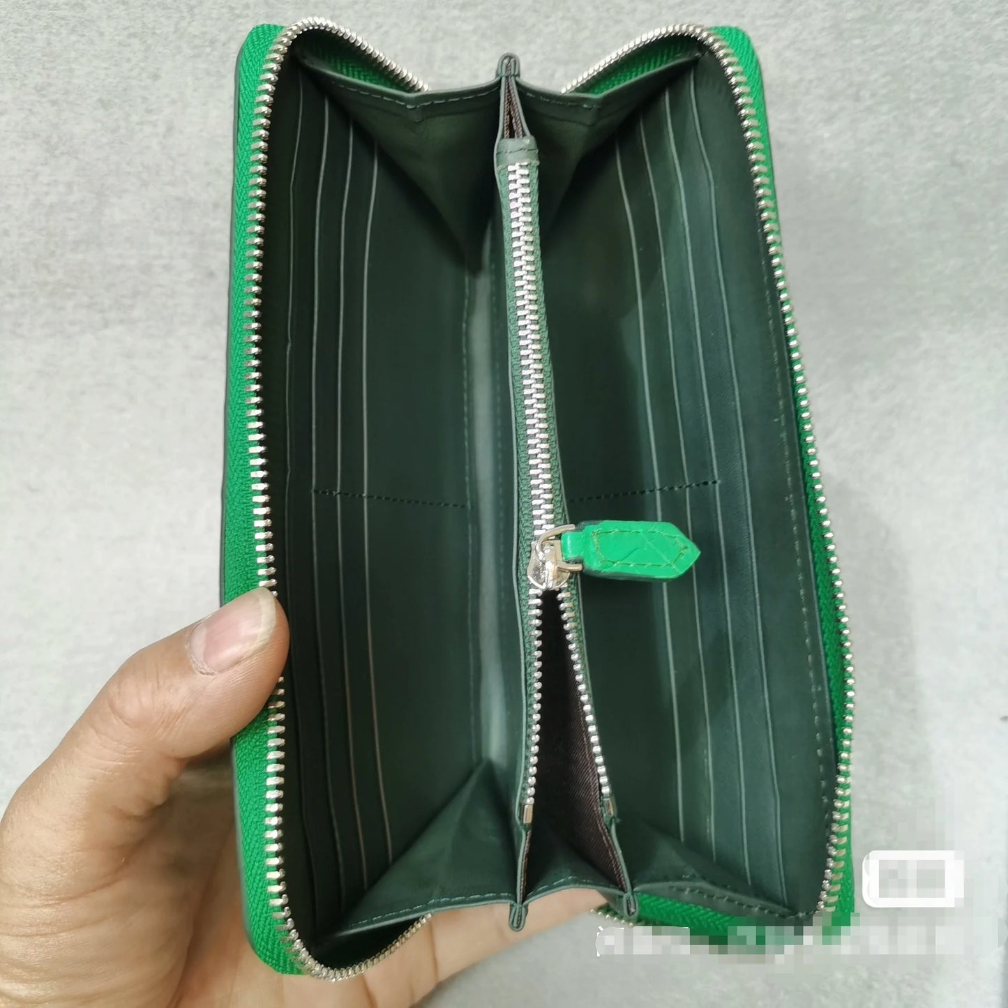 Genuine Crocodile Leather Long Zipper Wallet – Green